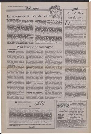 Le Soleil de Colombie, October 31, 1986, page 2