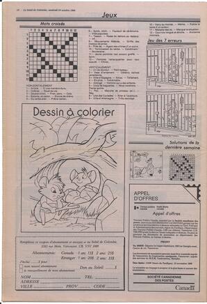 Le Soleil de Colombie, October 24, 1986, page 14