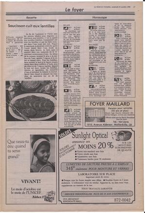 Le Soleil de Colombie, October 24, 1986, page 13