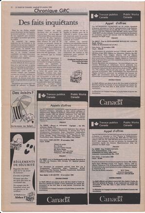 Le Soleil de Colombie, October 24, 1986, page 12