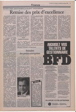 Le Soleil de Colombie, October 24, 1986, page 11