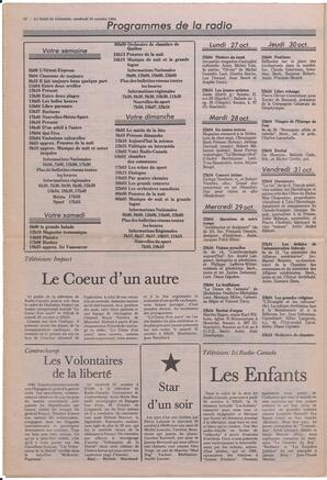 Le Soleil de Colombie, October 24, 1986, page 10