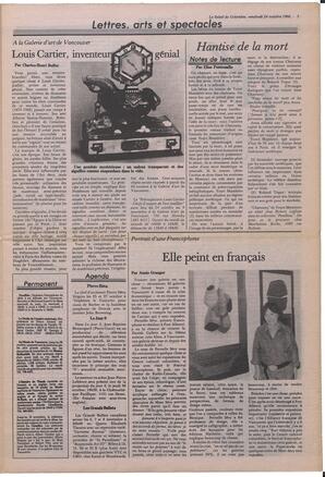 Le Soleil de Colombie, October 24, 1986, page 5