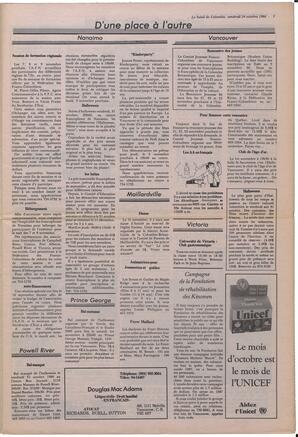 Le Soleil de Colombie, October 24, 1986, page 3