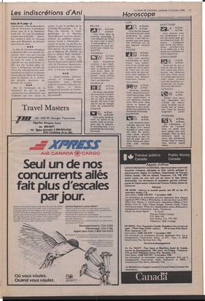 Le Soleil de Colombie, October 17, 1986, page 17