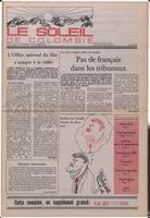 Le Soleil de Colombie, October 10, 1986