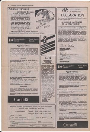 Le Soleil de Colombie, October 10, 1986, page 22