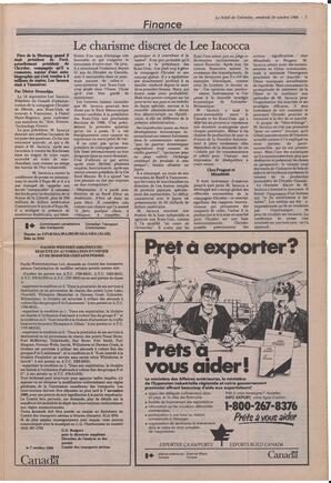 Le Soleil de Colombie, October 10, 1986, page 7