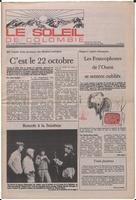 Le Soleil de Colombie, October 3, 1986