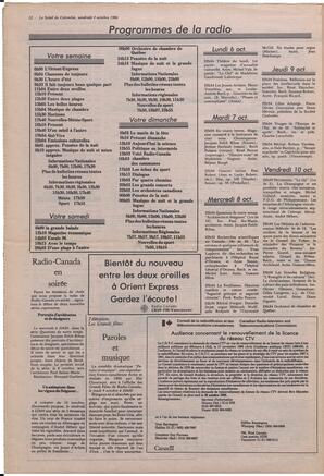 Le Soleil de Colombie, October 3, 1986, page 12