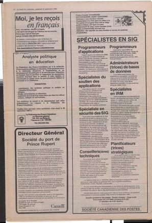 Le Soleil de Colombie, September 12, 1986, page 14
