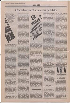 Le Soleil de Colombie, September 12, 1986, page 6