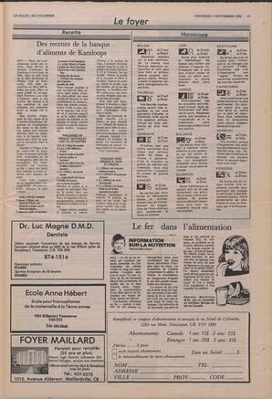 Le Soleil de Colombie, September 5, 1986, page 13