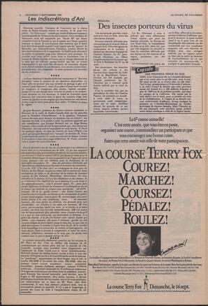 Le Soleil de Colombie, September 5, 1986, page 6