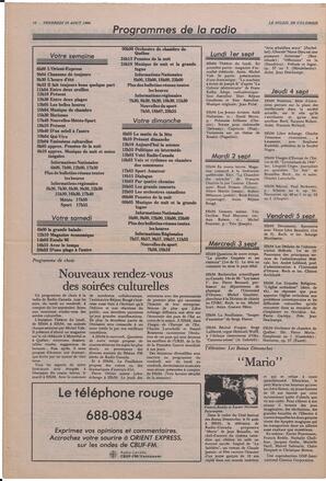Le Soleil de Colombie, August 29, 1986, page 10
