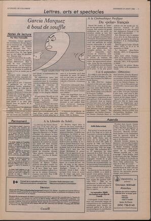 Le Soleil de Colombie, August 29, 1986, page 5
