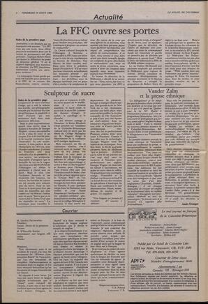 Le Soleil de Colombie, August 29, 1986, page 2