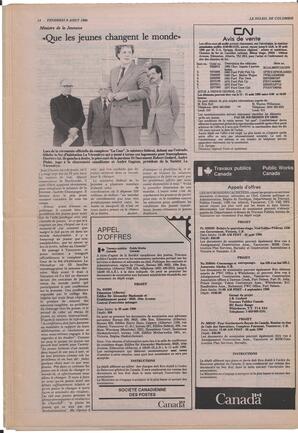Le Soleil de Colombie, August 8, 1986, page 18