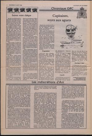 Le Soleil de Colombie, August 8, 1986, page 4