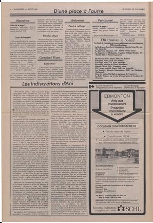 Le Soleil de Colombie, August 1, 1986, page 4