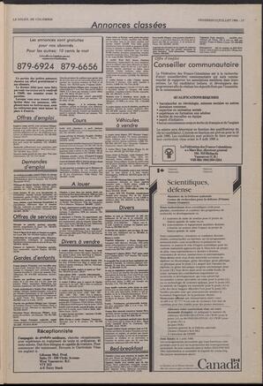 Le Soleil de Colombie, July 25, 1986, page 15