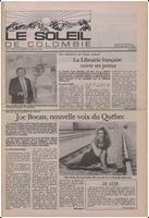 Le Soleil de Colombie, July 18, 1986