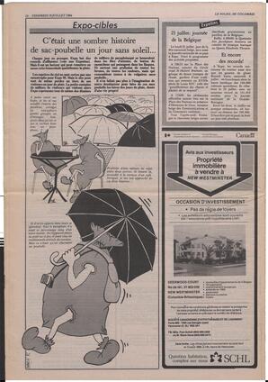 Le Soleil de Colombie, July 18, 1986, page 16