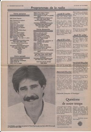 Le Soleil de Colombie, July 18, 1986, page 10