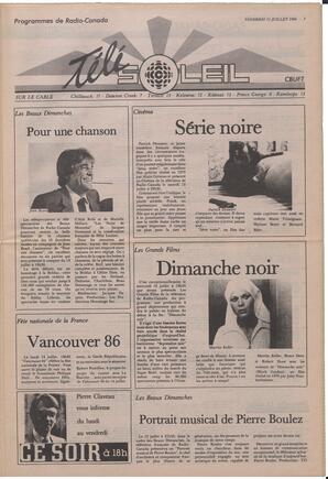 Le Soleil de Colombie, July 11, 1986, page 7