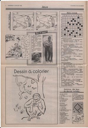 Le Soleil de Colombie, July 11, 1986, page 6