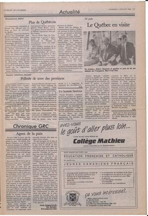 Le Soleil de Colombie, July 4, 1986, page 11