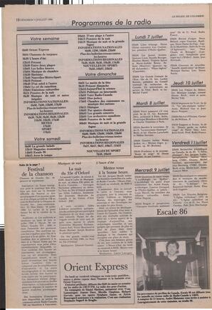 Le Soleil de Colombie, July 4, 1986, page 10