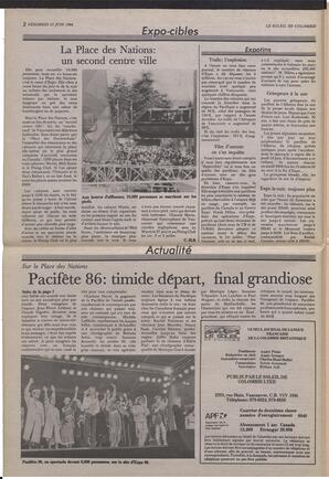 Le Soleil de Colombie, June 27, 1986, page 2