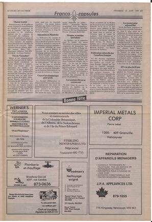 Le Soleil de Colombie, June 20, 1986, page 21