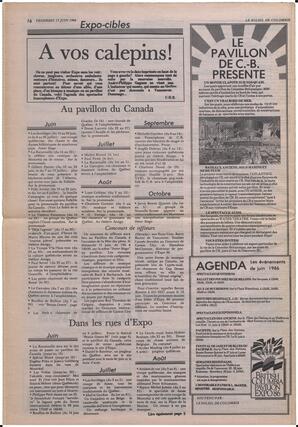 Le Soleil de Colombie, June 13, 1986, page 16