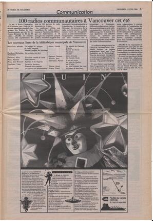 Le Soleil de Colombie, June 13, 1986, page 11