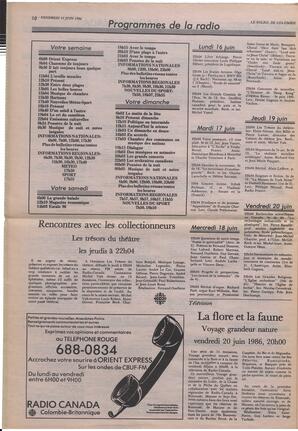 Le Soleil de Colombie, June 13, 1986, page 10