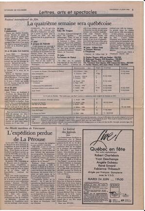 Le Soleil de Colombie, June 13, 1986, page 5
