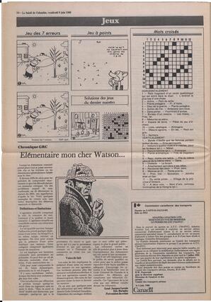 Le Soleil de Colombie, June 6, 1986, page 14
