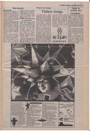 Le Soleil de Colombie, May 30, 1986, page 11