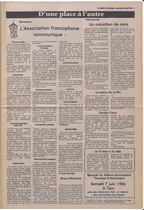 Le Soleil de Colombie, May 30, 1986, page 3