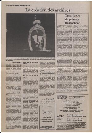 Le Soleil de Colombie, May 30, 1986, page 2