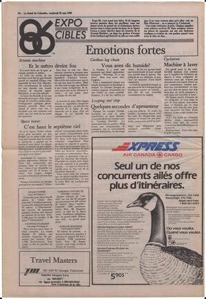 Le Soleil de Colombie, May 23, 1986, page 16