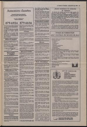 Le Soleil de Colombie, May 23, 1986, page 15