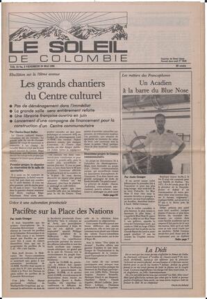 Le Soleil de Colombie, May 16, 1986, page 1