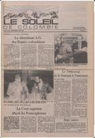 Le Soleil de Colombie, May 9, 1986