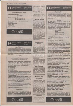 Le Soleil de Colombie, May 2, 1986, page 20