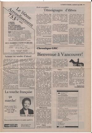 Le Soleil de Colombie, May 2, 1986, page 19
