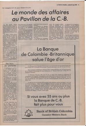 Le Soleil de Colombie, May 2, 1986, page 9