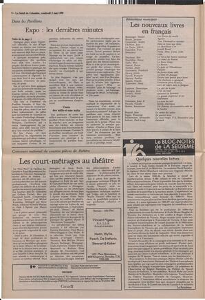 Le Soleil de Colombie, May 2, 1986, page 6